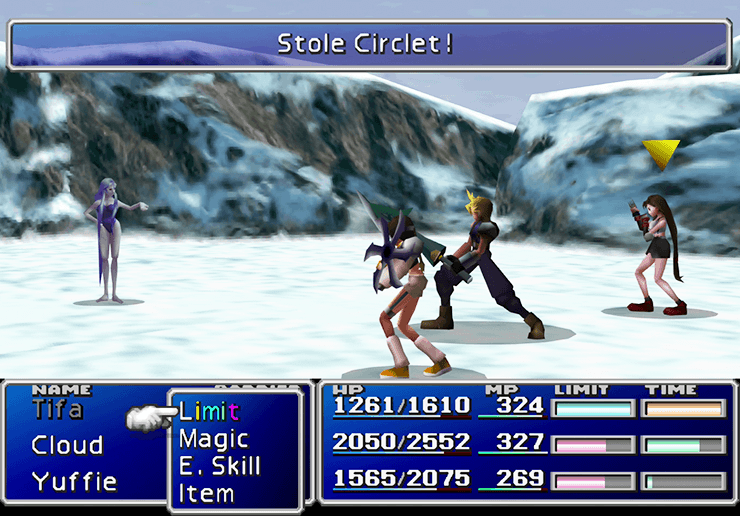 FF7 battle screenshot