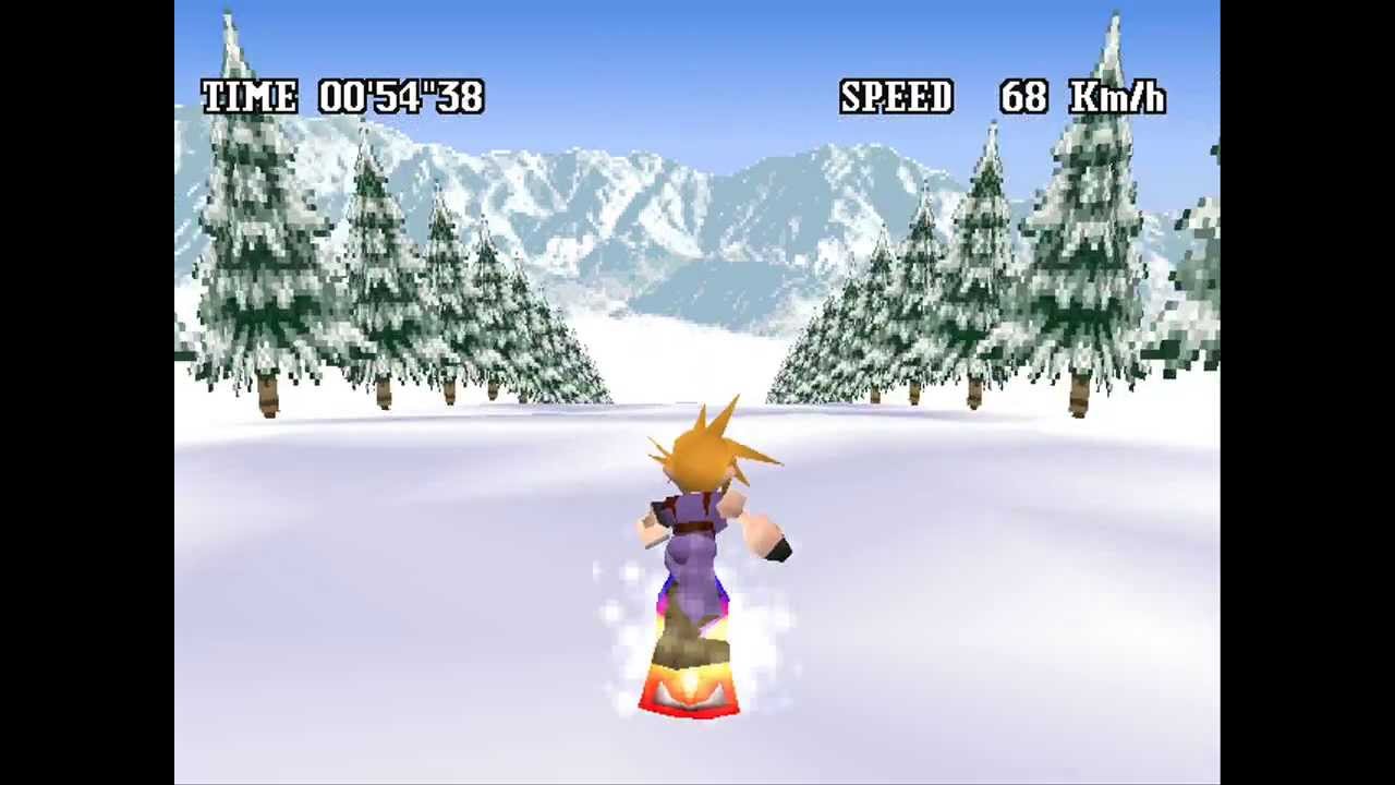 cloud snowboarding screenshot ff7