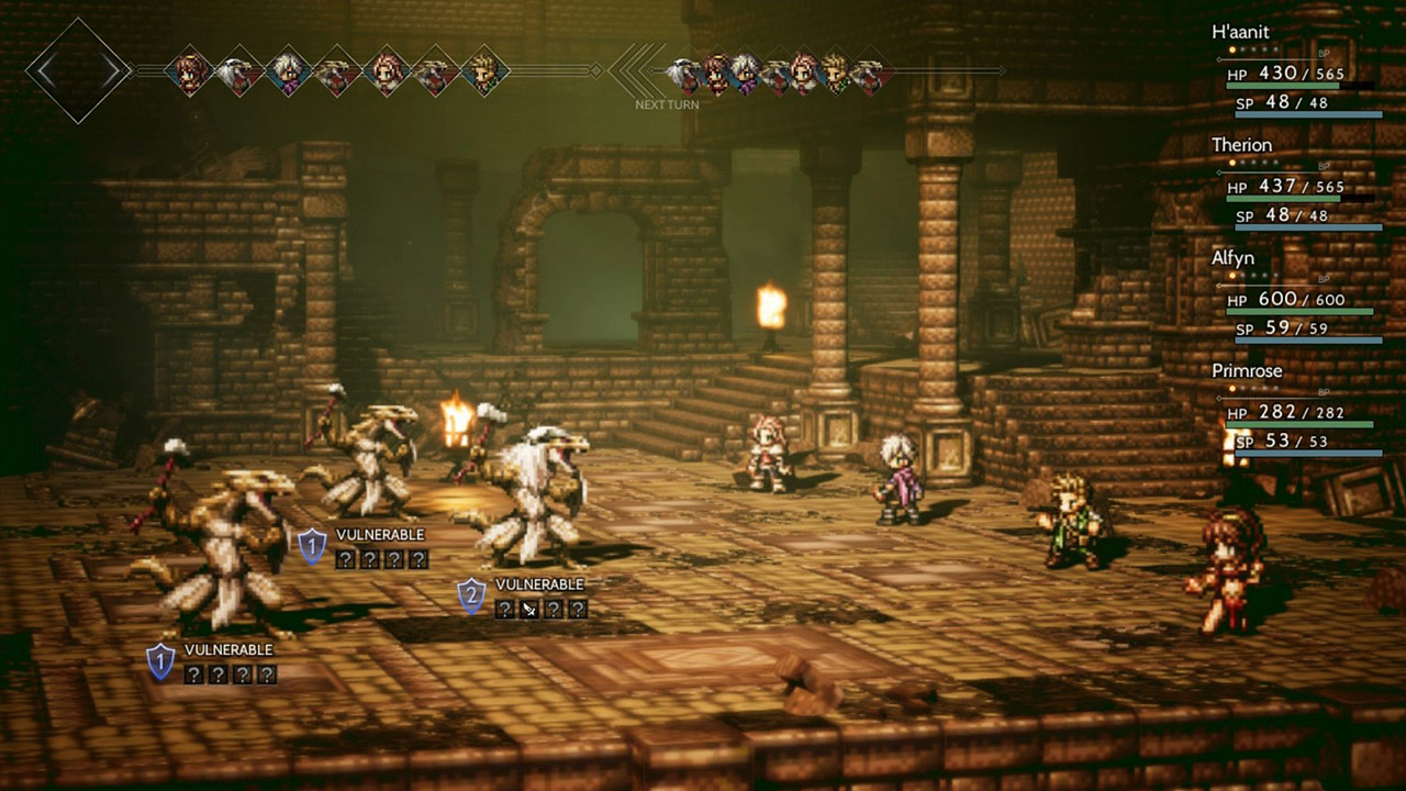 Octopath Traveler combat