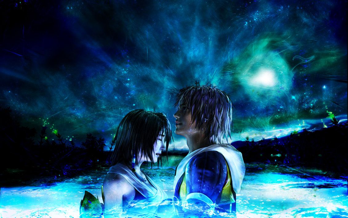 tidus and yuna share a moment in ffx