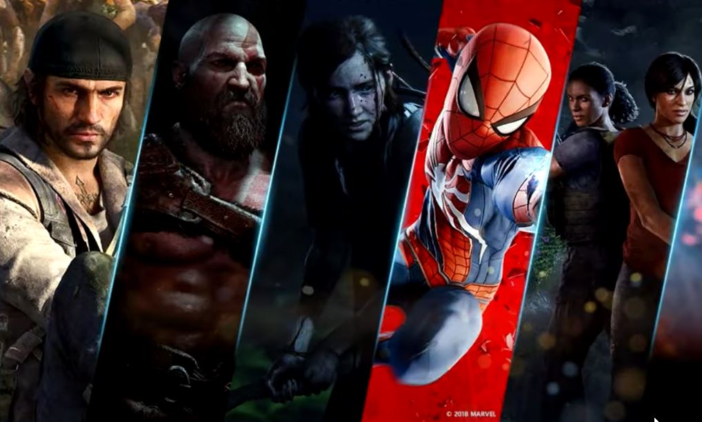 Sony exclusives Days Gone, God of War, Last of Us, Spider-Man, Uncharted