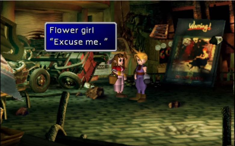 Cloud and Aerith meet Final Fantasy VII