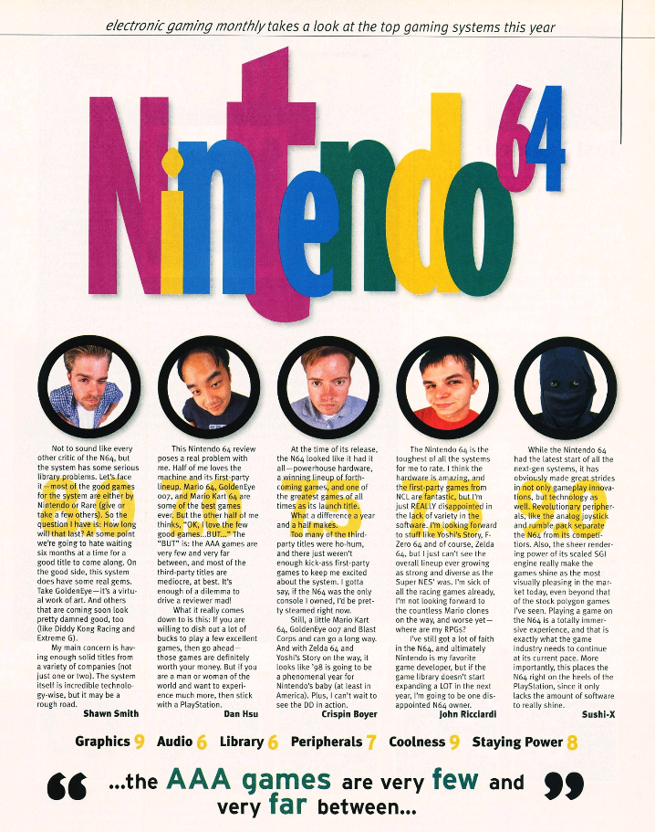 EGM Nintendo 64 buyers guide review