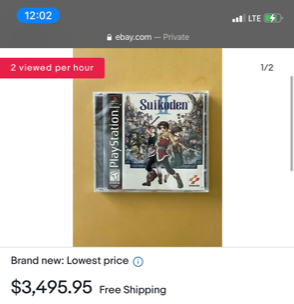 Suikoden II price ebay