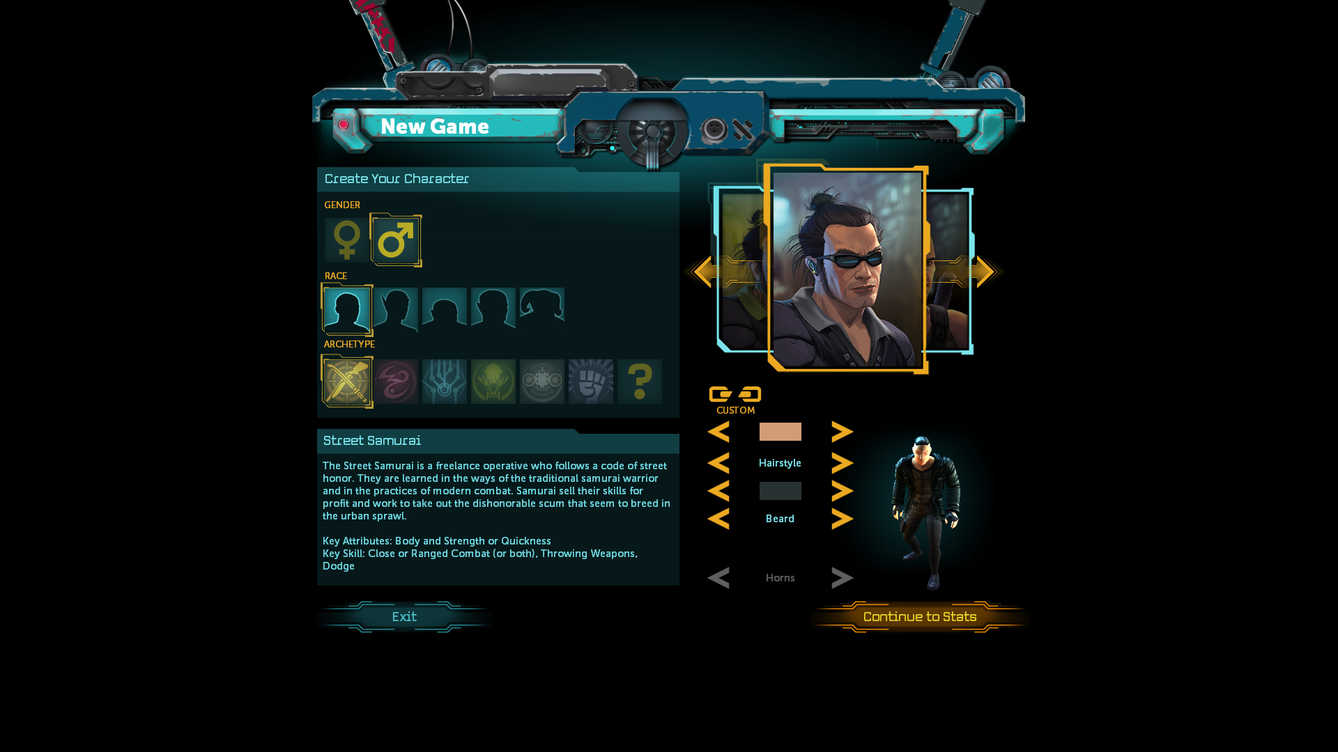 Shadowrun Returns Character Creation