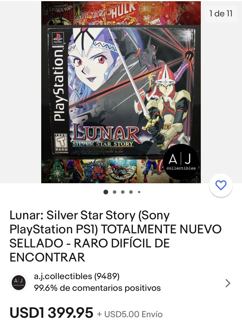 Lunar Silver Star Complete Ebay Kidney Price