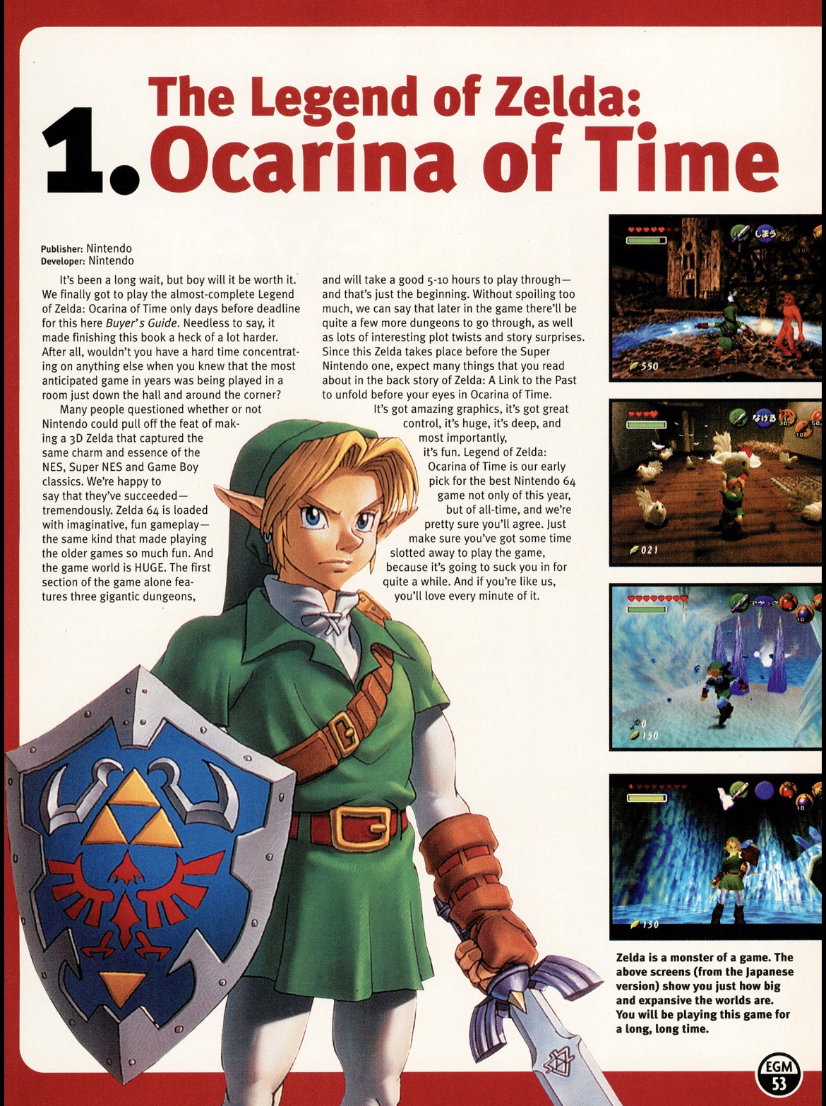 The Legend of Zelda Ocarina of Time Video Games Buyer's Guide 1999