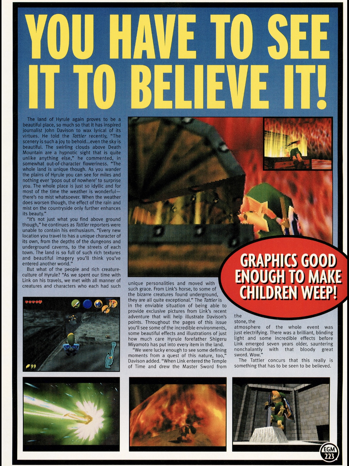 The Legend of Zelda: Ocarina of Time Graphics EGM